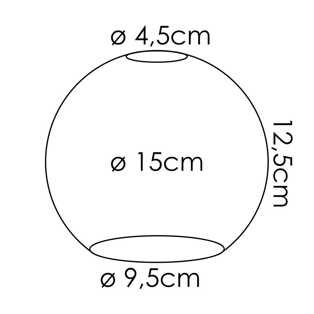 Diamètre d'un petit abat-jour en verre de rechange