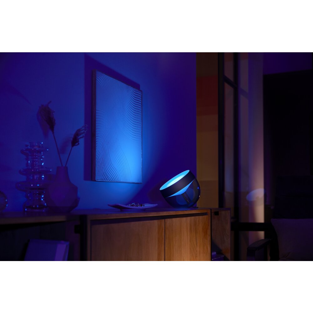 Lampe de table, kit d'extension Philips Hue Ambiance White & Color Iris LED  Noir, Transparent 8719514264489