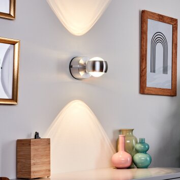 Eclairage de salle de bains LED Calypso 2 avec prise électrique L45 x H1,5  x P11,2 cm - Oskab