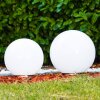 Set de boules lumineuses solaires LED Acier inoxydable, 2 lumières