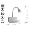 Applique murale Luce-Design Gulp Blanc, 1 lumière