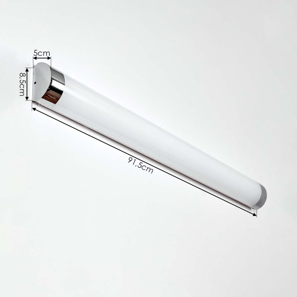lampe miroir Morges LED Chrome, Blanc H3550137