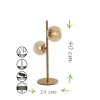 Lampe de table Luce Design NEPTUN Laiton, 2 lumières