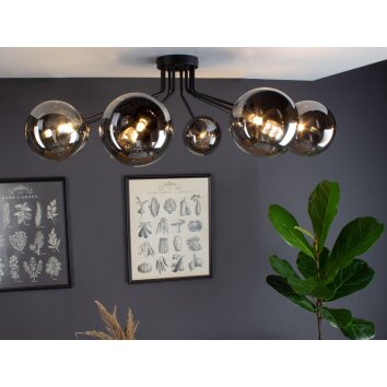 Plafonnier Luce Design NEPTUN Noir, 8 lumières