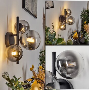 Applique murale lampe intérieur métal chromé avec motifs Compatible LED E27