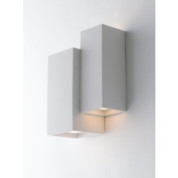 Applique murale Luce Design Foster peut être peint avec de la peinture ordinaire, Blanc, 4 lumières