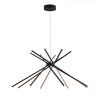 Suspension Luce Design Shanghai LED Noir, 8 lumières