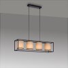 Suspension Leuchten Direkt RAVEN Noir, 4 lumières