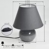 Lampe de table Bodin Gris, 1 lumière