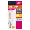 Luminaires Osram E14 LED 4 Watt blanc chaud 470 Lumen