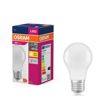 Luminaires Osram E27 LED 4.9 Watt blanc chaud 470 Lumen