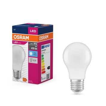 Luminaires Osram E27 LED 4.9 Watt blanc neutre 470 Lumen