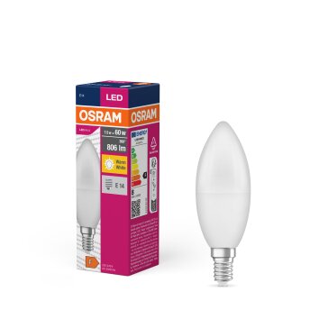 Luminaires Osram E14 LED 7.5 Watt blanc chaud 806 Lumen