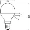 Luminaires Osram E14 LED 4.9 Watt blanc lumière du jour 470 Lumen