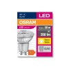 Luminaires Osram GU10 LED 4.3 Watt blanc chaud 350 Lumen