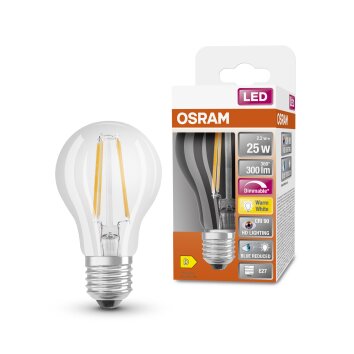 Luminaires Osram E27 LED 2.2 Watt blanc chaud dimmable 300 Lumen