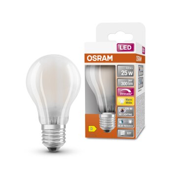 Luminaires Osram E27 LED 2.2 Watt blanc chaud dimmable 300 Lumen