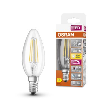 Luminaires Osram E14 LED 2.2 Watt blanc chaud dimmable 300 Lumen