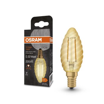 Luminaires Osram E14 LED 2.5 Watt blanc chaud 220 Lumen