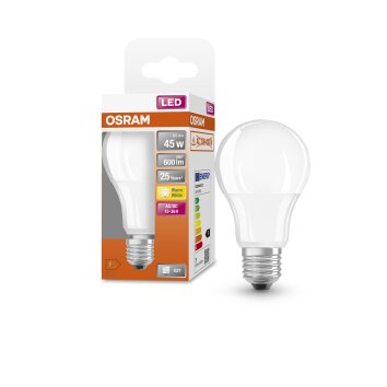 Luminaires Osram E27 LED 6.5 Watt blanc chaud 600 Lumen