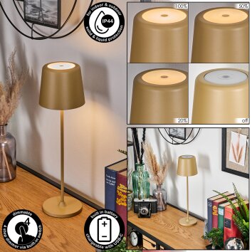 Belece Lampe de table d'extérieur, Lampe à poser LED Beige, 1 lumière