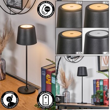 Belece Lampe de table d'extérieur, Lampe à poser LED Noir, 1 lumière