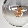 Gastor Plafonnier, Boule lumineuse Chrome, Clair, Fumé, 6 lumières