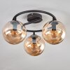 Gastor Plafonnier, Boule lumineuse Ambre, 3 lumières