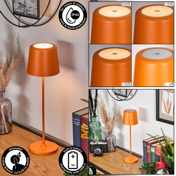 Belece Lampe de table d'extérieur, Lampe à poser LED Orange, 1 lumière