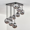 Gastor Plafonnier, Boule lumineuse Chrome, Fumé, 9 lumières