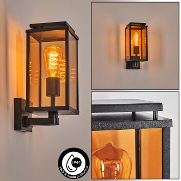 Cadafaes Lampe murale d´extérieur Noir, 1 lumière