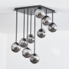 Chehalis Plafonnier, Boule lumineuse Chrome, Fumé, 9 lumières