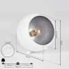 Lampe de table Hajo Argenté, Blanc, 1 lumière