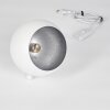 Lampe de table Hajo Argenté, Blanc, 1 lumière