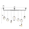 Pendelleuchte Suspension Anthracite, 7 lumières