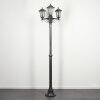 Loria Luminaire extérieur, Réverbère, Eclairage de chemin Noir, Argenté, 3 lumières