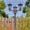 Loria Luminaire extérieur, Réverbère, Eclairage de chemin Noir, Argenté, 3 lumières