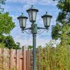 Loria Luminaire extérieur, Réverbère, Eclairage de chemin Vert, Noir, 3 lumières