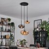 Mertola Suspension, Boule lumineuse Noir, 3 lumières