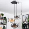 Mertola Suspension, Boule lumineuse Noir, 3 lumières