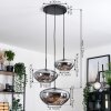 Mertola Suspension, Boule lumineuse Noir, 3 lumières