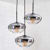 Mertola Suspension, Boule lumineuse Noir, 3 lumières