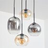 Soutinho Suspension, Boule lumineuse Ambre, Clair, Fumé, 4 lumières