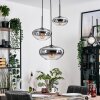 Mertola Suspension, Boule lumineuse Noir, 3 lumières