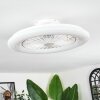 Benasal Plafonnier, Ventilateur de plafond lumineux Blanc, 1 lumière, Télécommandes