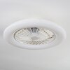 Benasal Plafonnier, Ventilateur de plafond lumineux Blanc, 1 lumière, Télécommandes