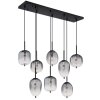 ATTILA Suspension Luminaires Globo Lighting Noir, 8 lumières