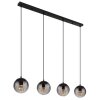 DALLERTA Suspension Luminaires Globo Lighting Noir, 4 lumières