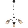 GERLY Suspension Luminaires Globo Lighting Noir, 3 lumières