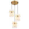 Gorley Suspension Luminaires Globo Lighting Or, 3 lumières